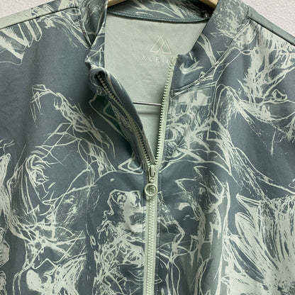 Alpine Design Women's Zip Half Sleeve Shirt Print Mineral Jade/FLoral ADW13196P