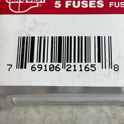 Carquest AGW 2.50 Glass Fuses 5-Pack 2.5A 32V 7AG Automotive Electrical