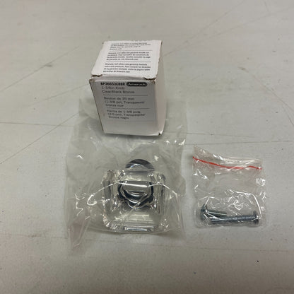 Amerock Glacio 1‑3/8″ Clear/Black Bronze Square Cabinet Knob BP36653CBBR