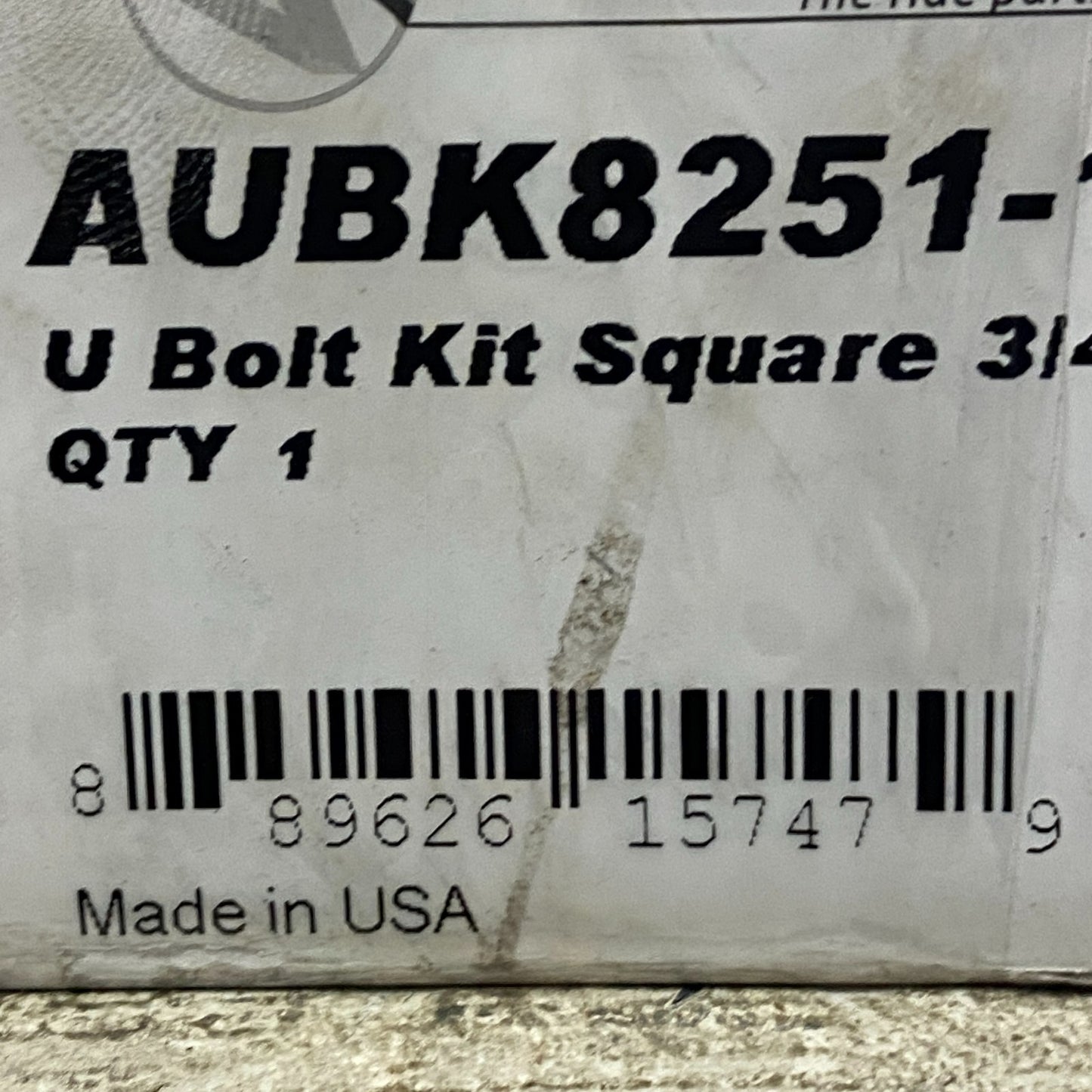 Automann U‑Bolt Kit Square 3/4″ x 3″ x 15‑3/8″ Steel Finish AUBK8251‑153