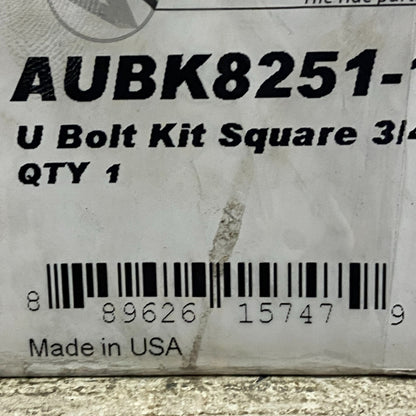 Automann U‑Bolt Kit Square 3/4″ x 3″ x 15‑3/8″ Steel Finish AUBK8251‑153