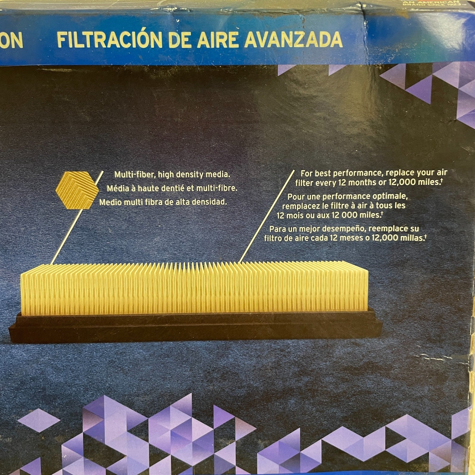 Purolator Classic Engine Air Filter A23436 Panel 13.63 × 6.75 in Fits Volvo