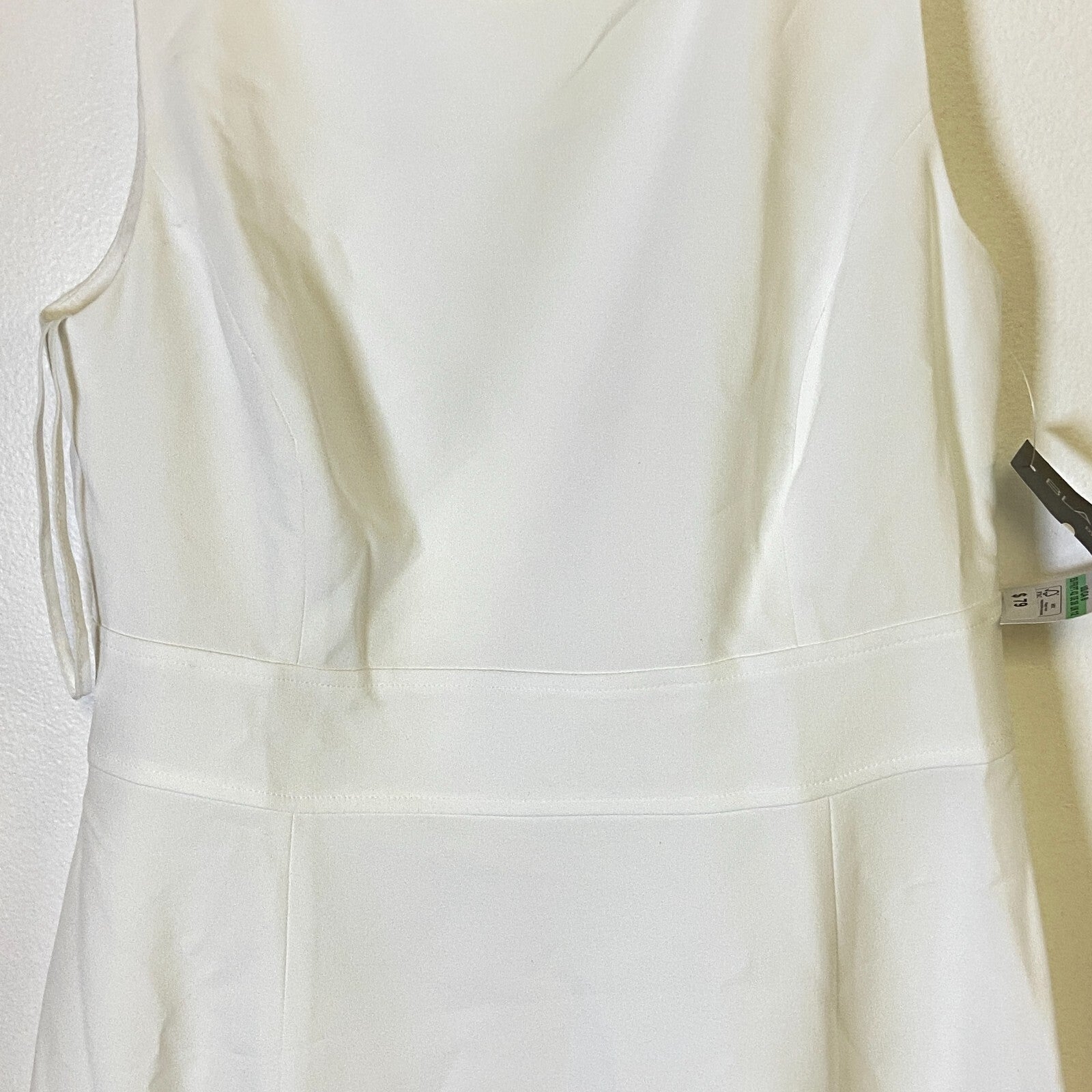 Black Label By Evan-Picone Sleeveless Fit+Flare Dress Size 8 Color Natural White