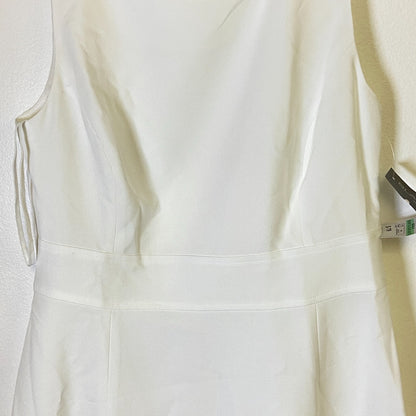 Black Label By Evan-Picone Sleeveless Fit+Flare Dress Size 8 Color Natural White