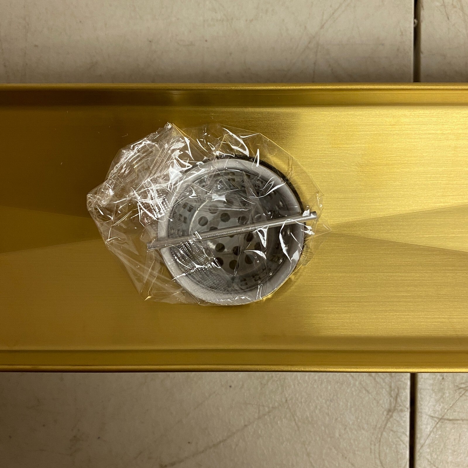 Signature Hardware 24" Cohen Linear Tile-In Shower Drain - Polished Brass