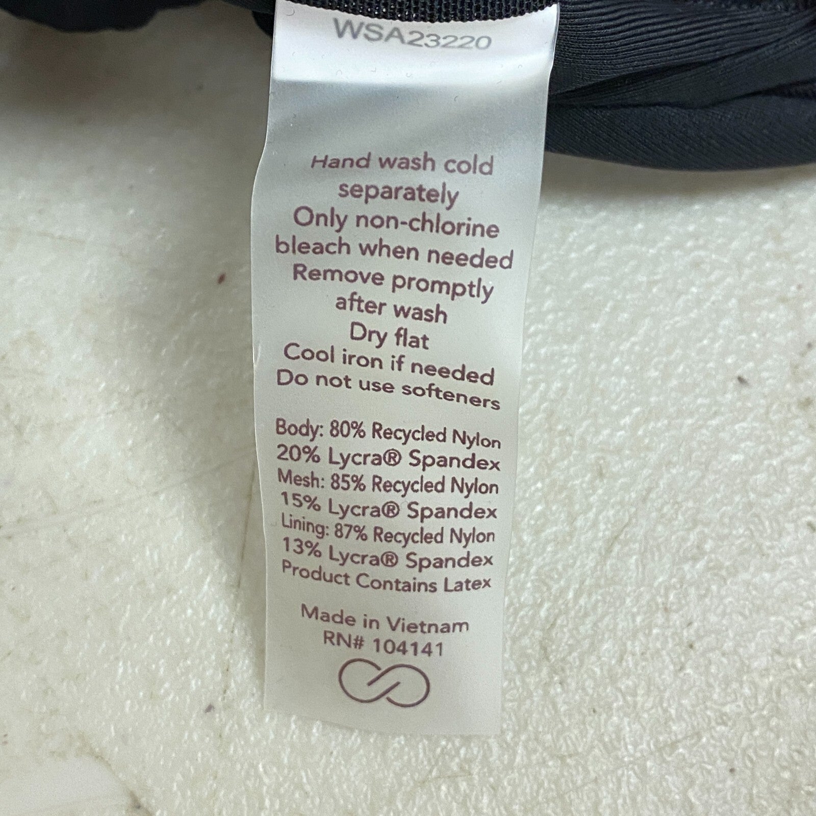 Calia Womens Swim Collection Racerback Knot Front Bikini Top Pure Black WSA23220