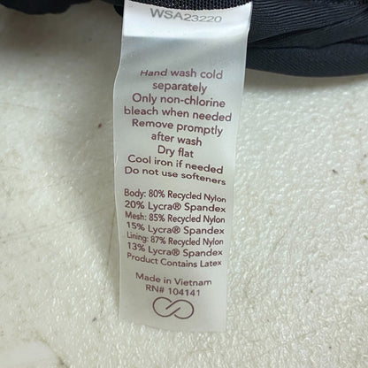 Calia Womens Swim Collection Racerback Knot Front Bikini Top Pure Black WSA23220