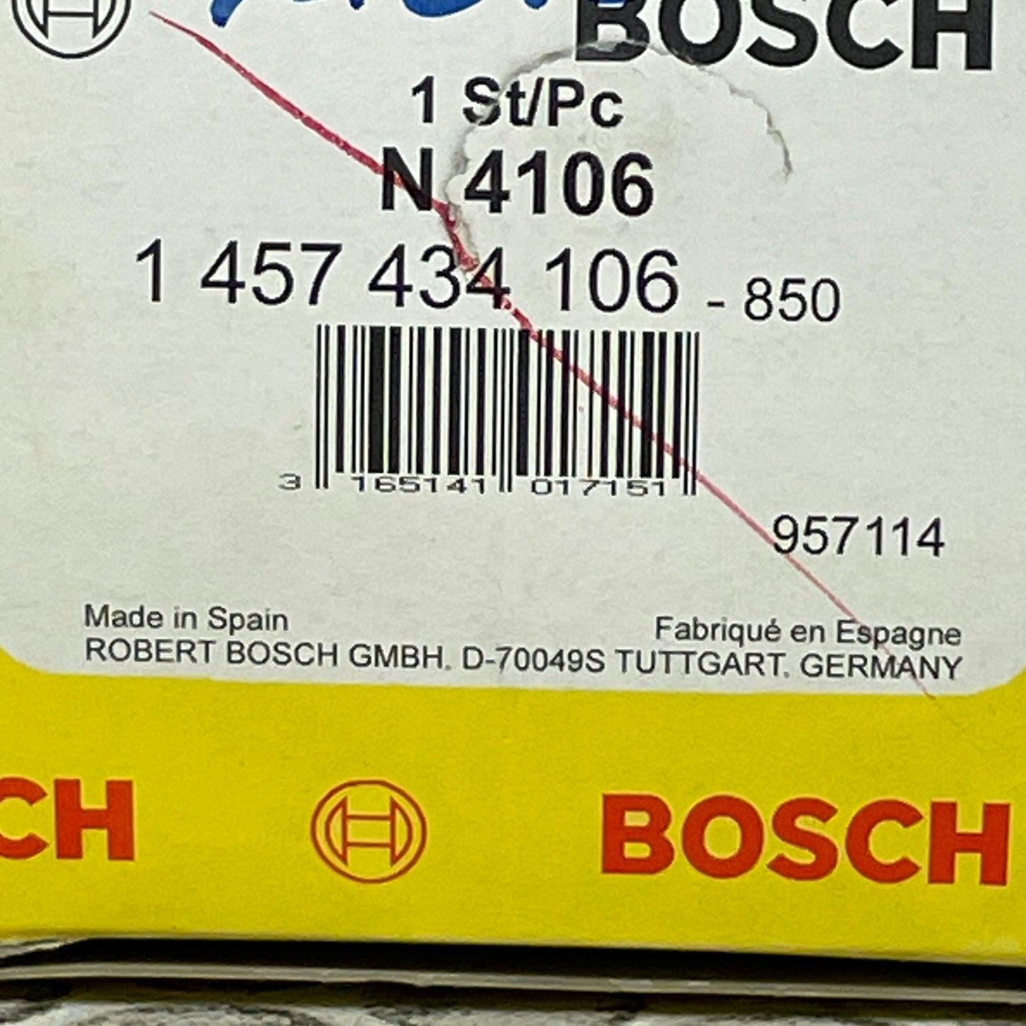 Bosch N4106 Fuel Filter Diesel Spin-On 1977-1984 Volkswagen Rabbit