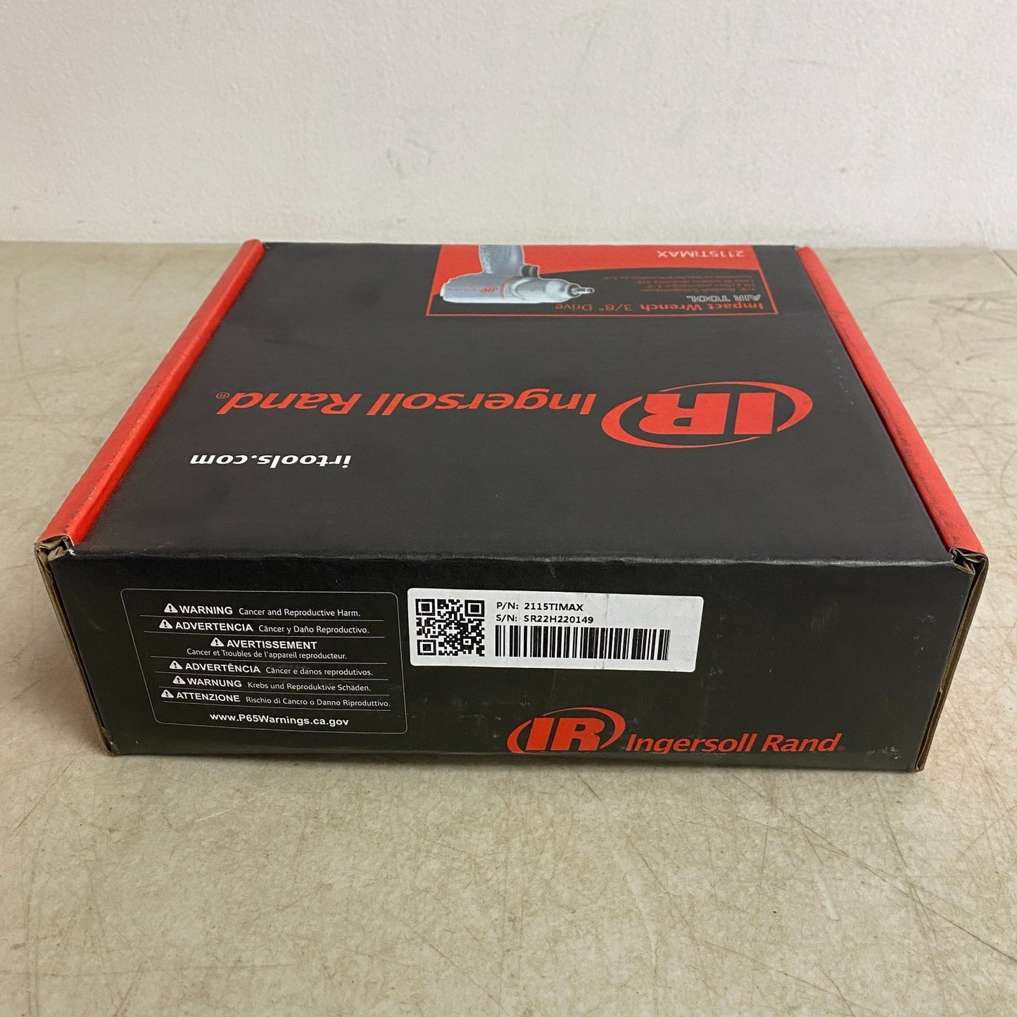 Ingersoll Rand Titanium Air Impact Wrench 3/8″ Drive Gray Lightweight 2115TiMAX