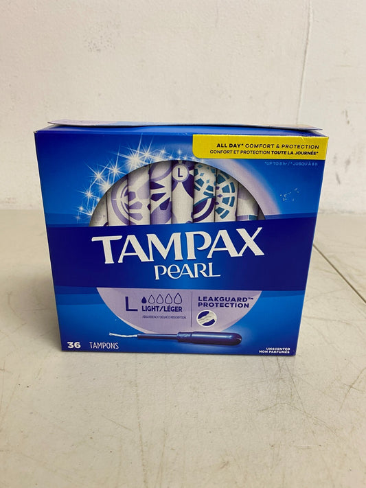 Tampax Pearl Lite's Light Flow Unscented Tampons 36 Count