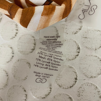 Calia Tie Front Long Sleeve Patchwork Top WSA22218PRTWP Womenâs