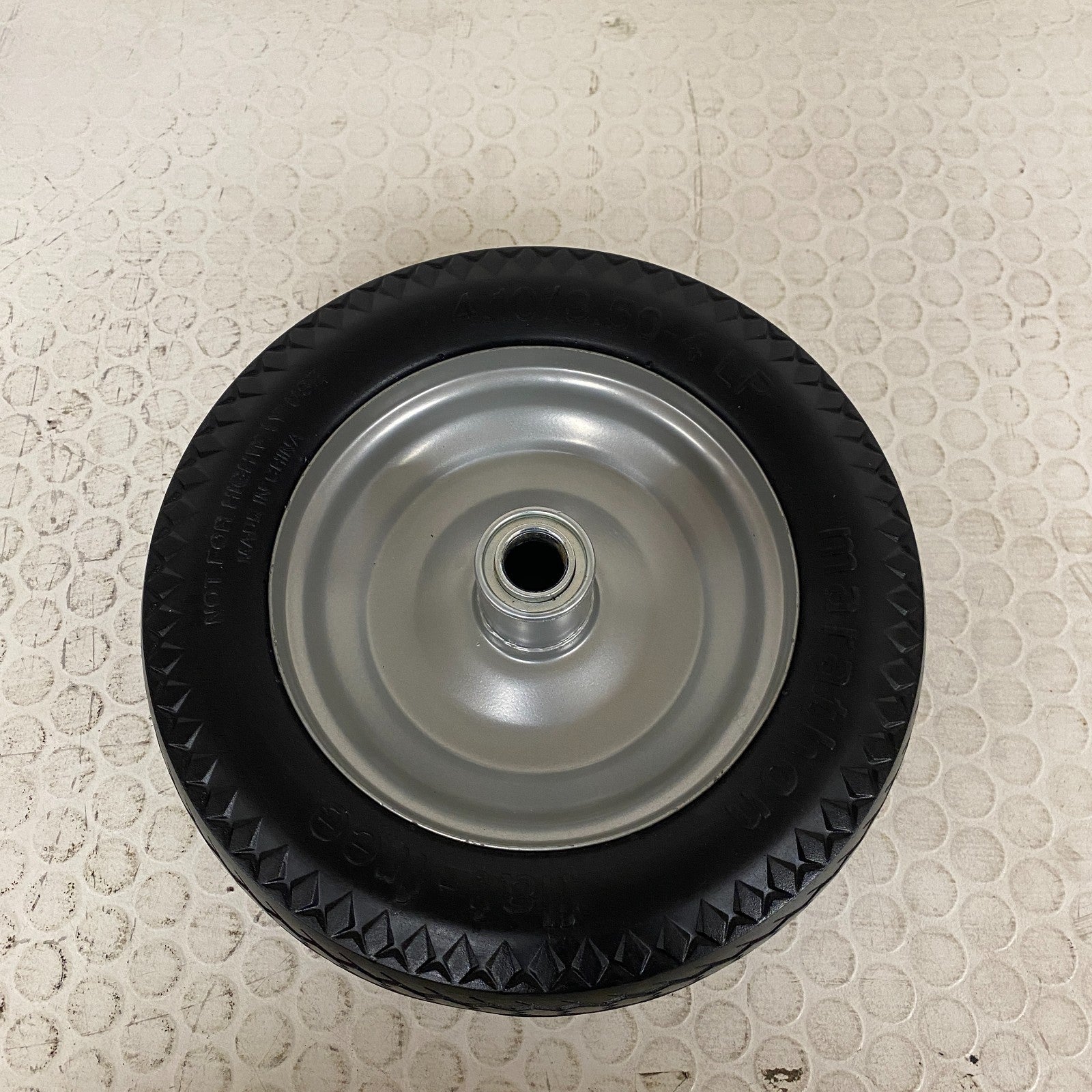 MARATHON Flat-Free Tire & Wheel 4.10/3.50-4" Solid Rubber Hand Truck Cart Wagon