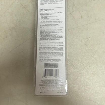 Metra 44-UL10 Universal Locking Retractable Car Antenna  1″ Hole Black