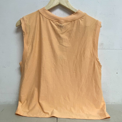 CALIA Women's Relaxed Fit Lustra Lux Mock Neck Tank Apricot Wash WAX31295