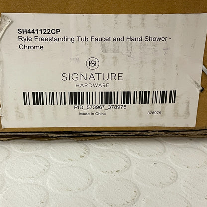 Signature Hardware Floor-Mount Tub Faucet with Hand Shower (Chrome) SH441122CP