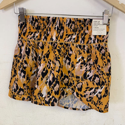 Calia Woven High Rise Petal Hem Short New Animal Glowing Umber WAX12259PRT