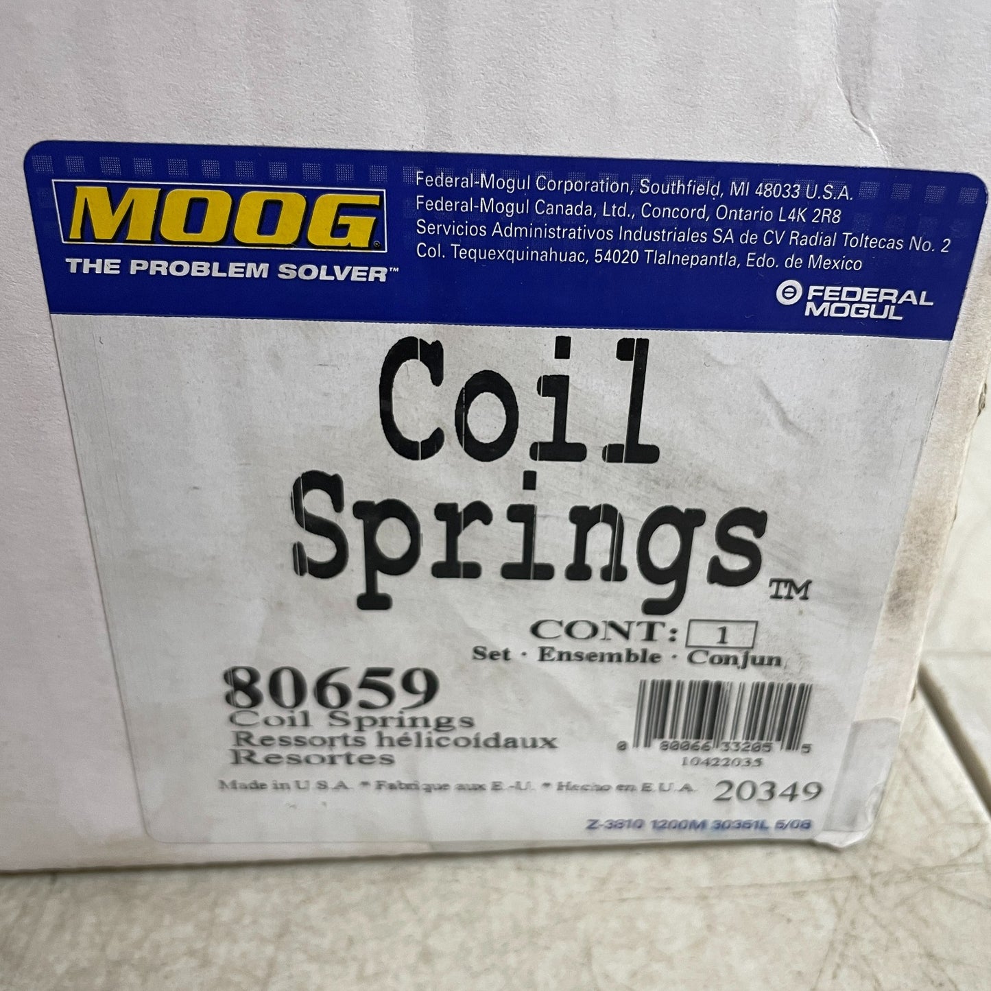 Moog 80659 Rear Coil Spring Set Buick LeSabre Lucerne Cadillac DTS Seville