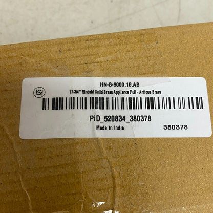 Signature Hardware 17-3/4" Rindahl Solid Brass Appliance Pull Antique Brass