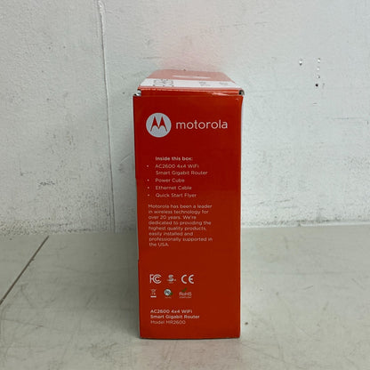 MOTOROLA AC2600 4x4 WiFi Smart Gigabit Router with Extended Range, Model MR2600