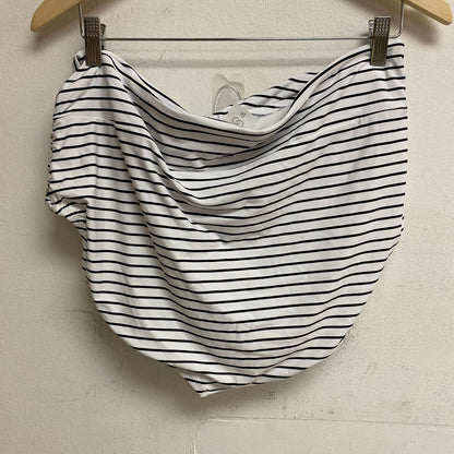 Calia Womens Cross Front HW Bottom Simple Stripe Black/ White WSA21403PRTXWP