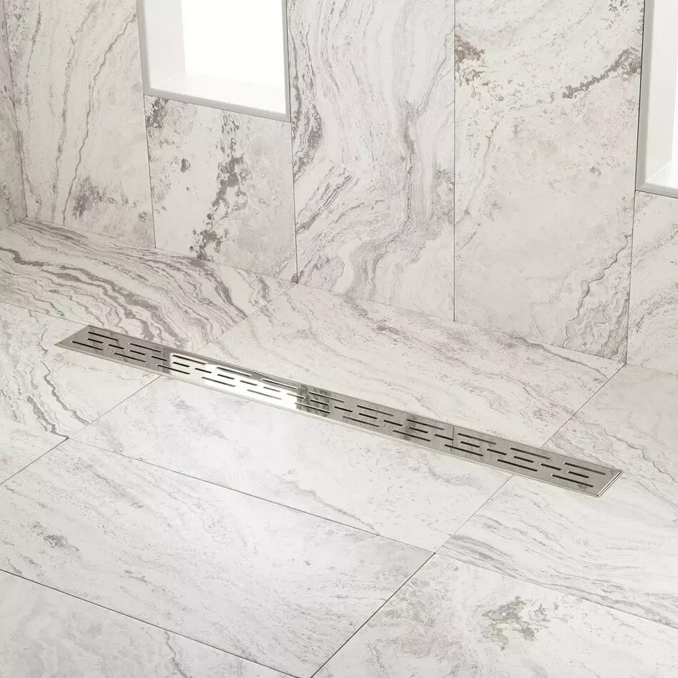 Signature Hardware 36" Effendi Linear Shower Drain - Brushed Stainless S,,,,,,,