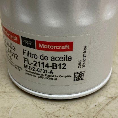 Ford Motorcraft Oil Filter FL-2114-B12 , MU2Z-6731-A