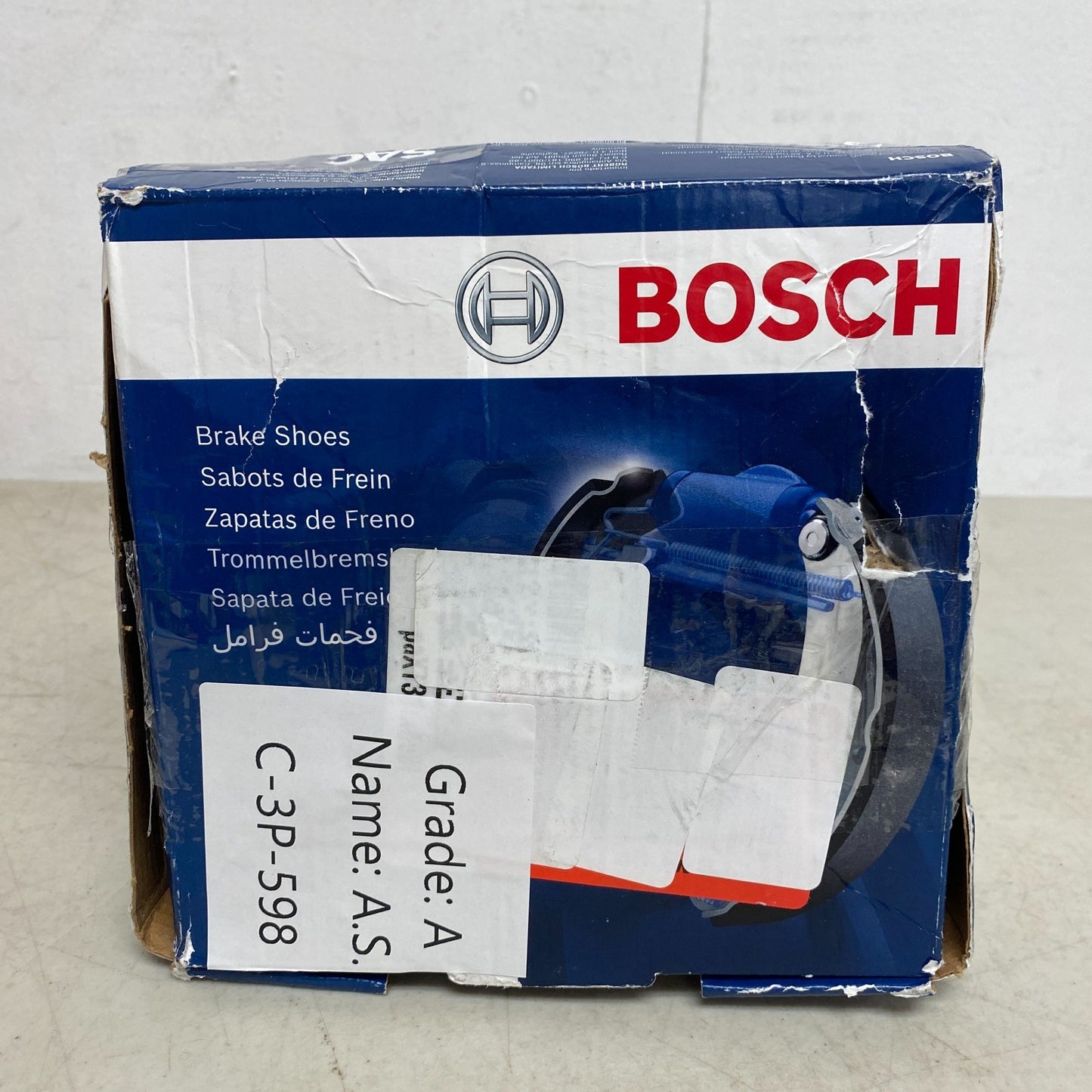 BOSCH BS758 Blue Parking Brake Shoe Set for Subaru Baja, Legacy, Outback