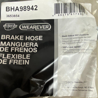CARQUEST Brake Hydraulic Hose, Black EPDM Rubber, 22.5″, Model BHA98942