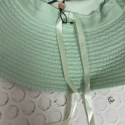 Calia Women’s Wide Brim Sun Hat Light Green CAC2304 NWT Adjustable Hat One Size