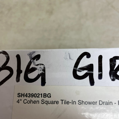 Signature Hardware 4" Cohen Square Tile-In Shower Drain - Brushed Gold