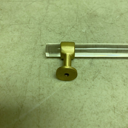SIGNATURE HARDWARE 6" BERYN ACRYLIC CABINET PULL SATIN BRASS , HN-B-9021.6.SB