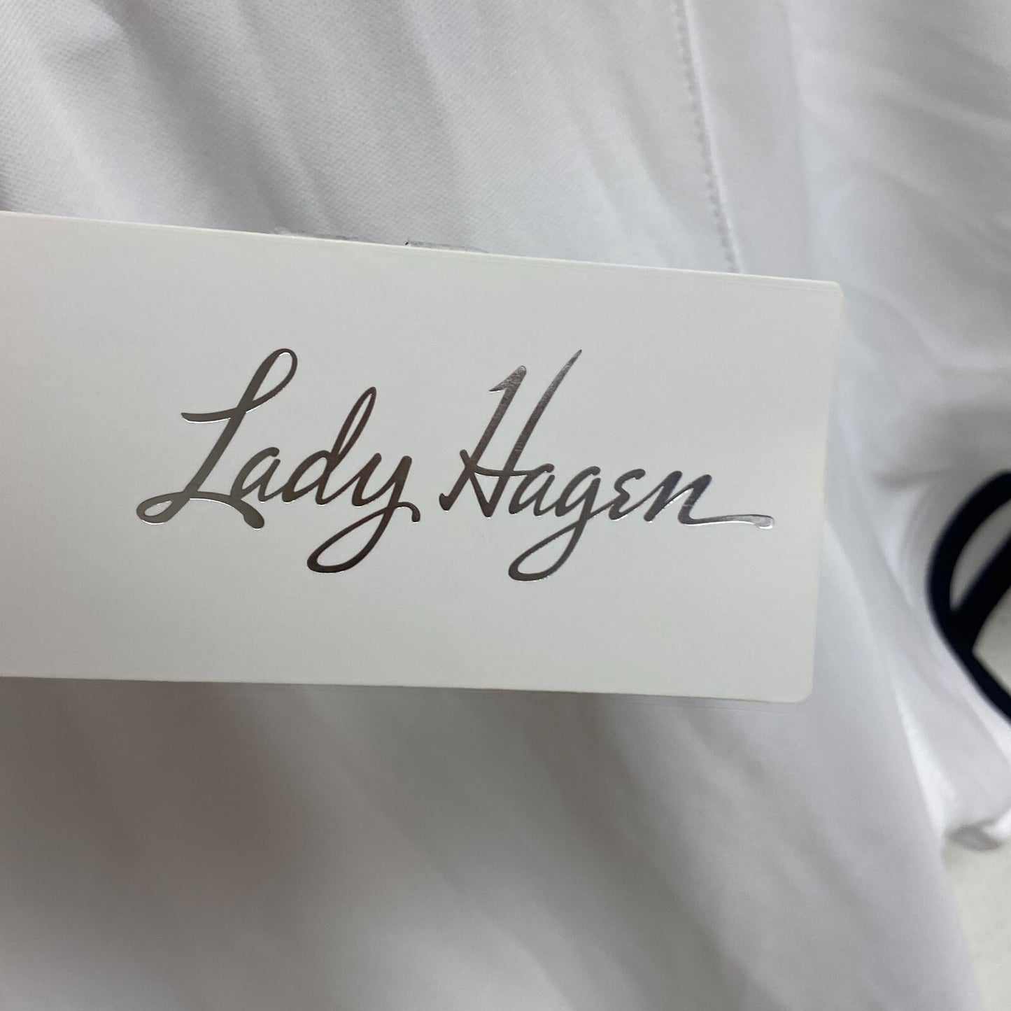 Walter Hagen Women's Pique Rib Trim Short Sleeve Golf Polo White/ Black WGH11503