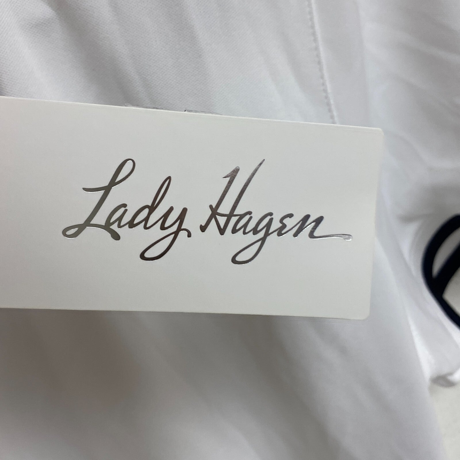 Walter Hagen Women's Pique Rib Trim Short Sleeve Golf Polo White/ Black WGH11503