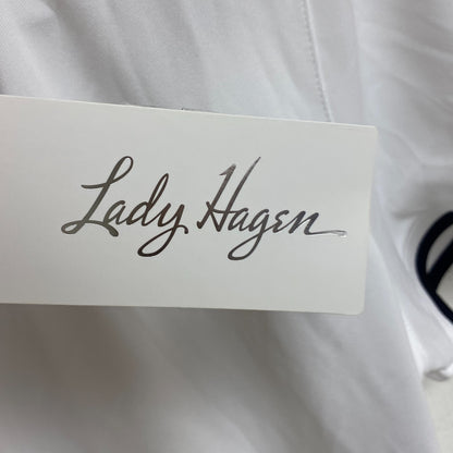 Walter Hagen Women's Pique Rib Trim Short Sleeve Golf Polo White/ Black WGH11503
