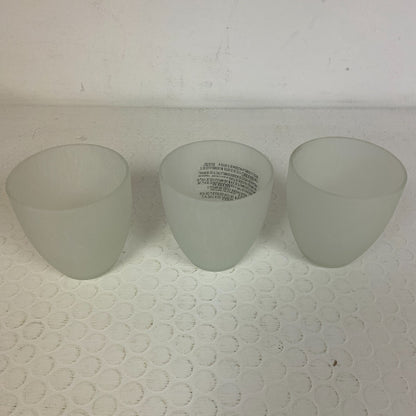 allen + roth 3-Light Vanity Bar Brushed Nickel Finish Marble-Washed Glass Shades