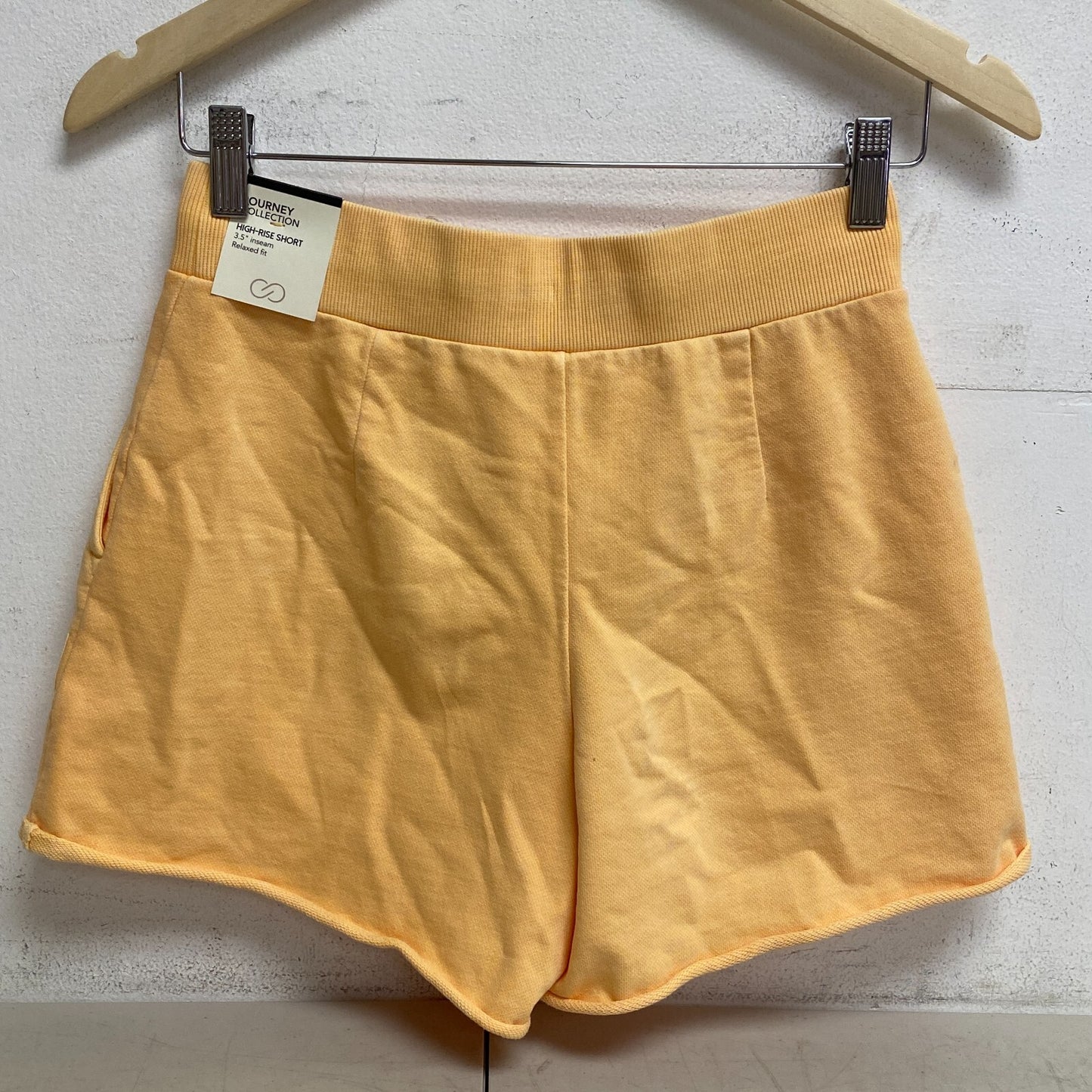 Calia Women's Relaxed High Rise Sweatshort Sunrise Orange WAX12354q BRAND NEW