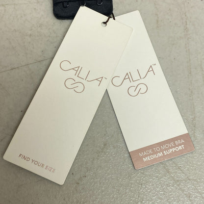 Calia Womens Made to Move Raceback Bra Pure Black Solid Sleeveless WAX17215