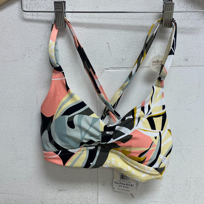 Calia Womens Ruched Front Cross Top Multi Palm WSA23204PRT BRAND NEW