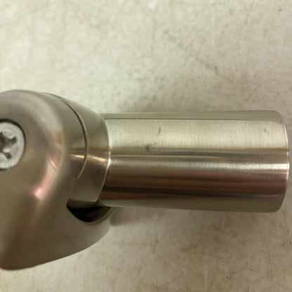 Signature Hardware 60" Curved Solid Brass Shower Rod - Brushed Nickel