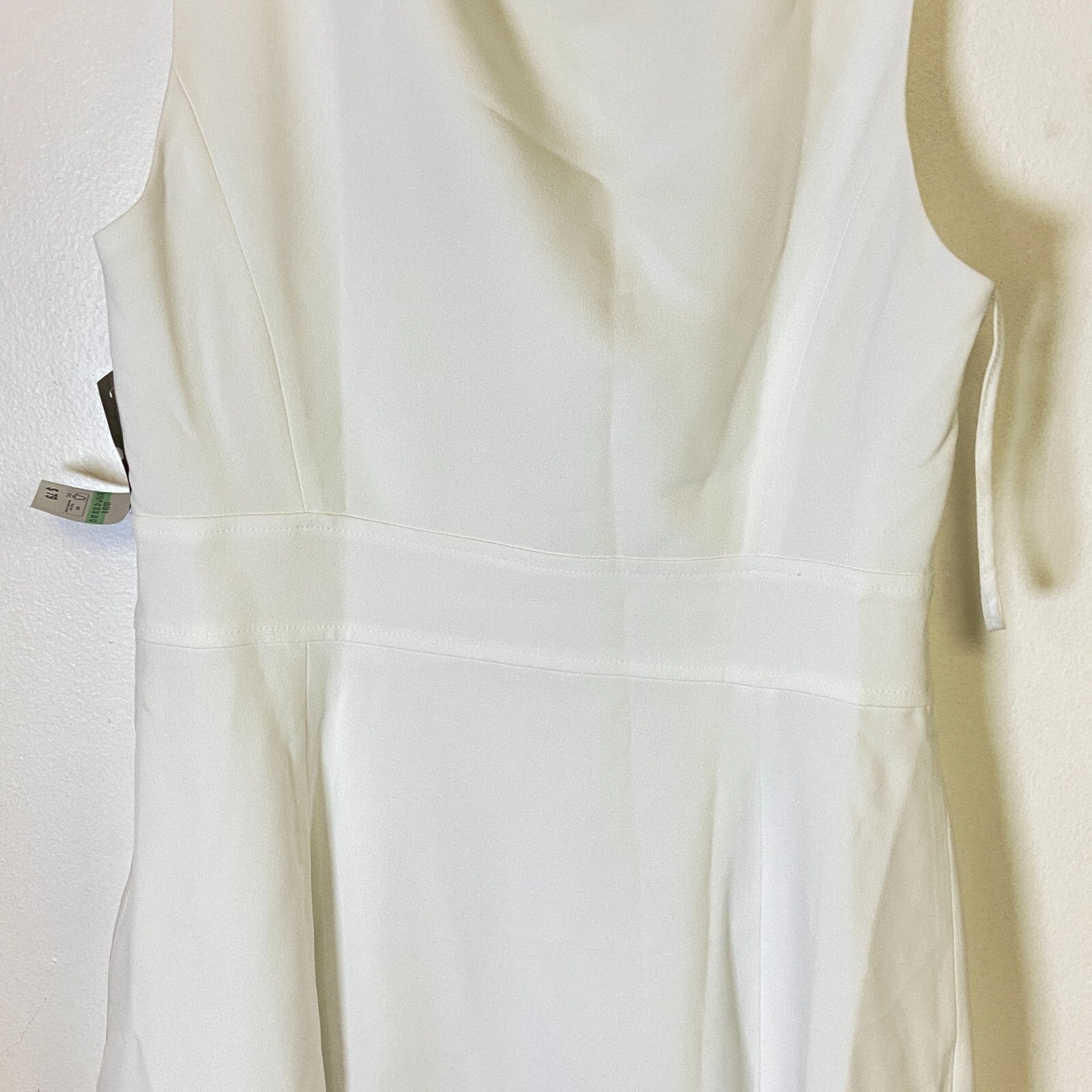 Black Label By Evan-Picone Sleeveless Fit+Flare Dress Size 8 Color Natural White