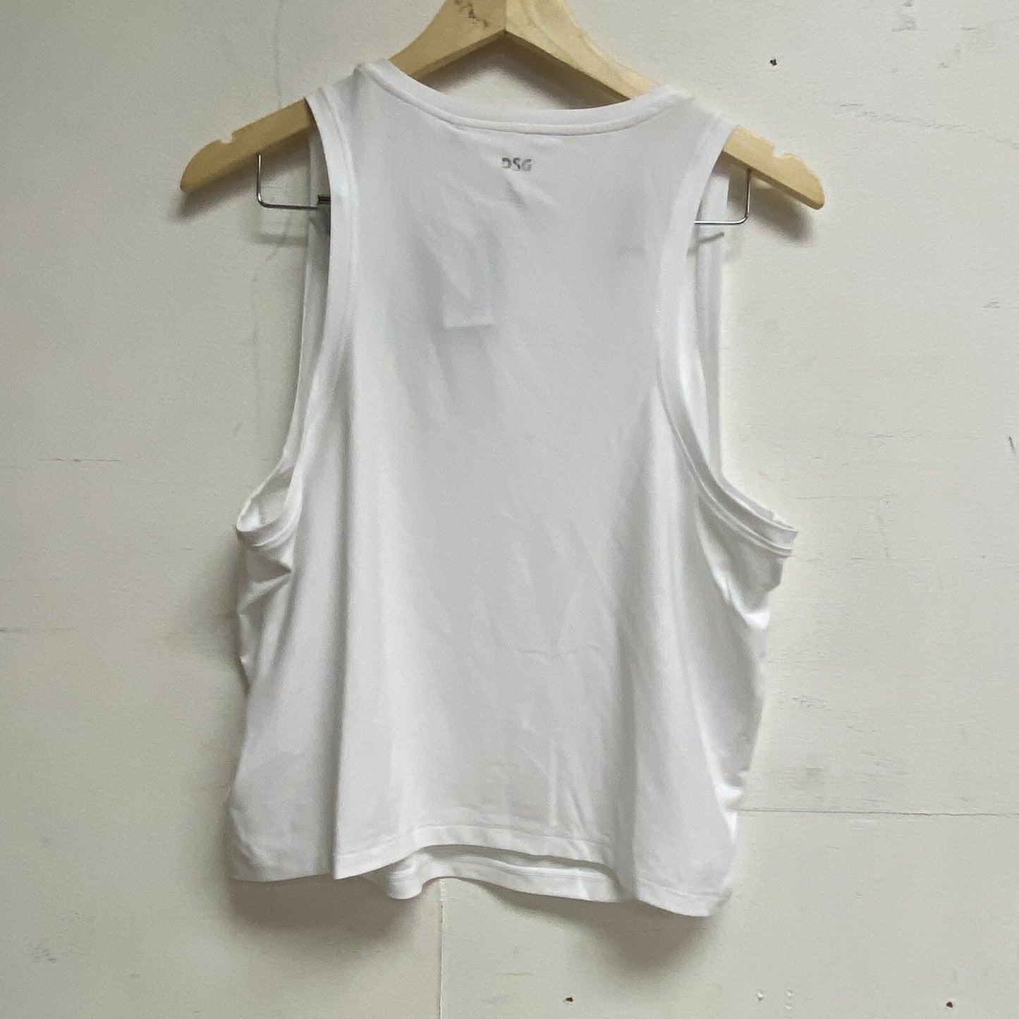 DSG Women's Cinch Relaxed Fit Tank Top Shirt Pure White Sleeveless DAW23100