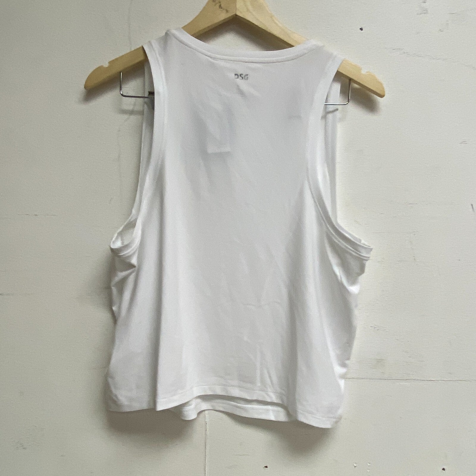 DSG Women's Cinch Relaxed Fit Tank Top Shirt Pure White Sleeveless DAW23100