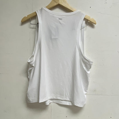 DSG Women's Cinch Relaxed Fit Tank Top Shirt Pure White Sleeveless DAW23100