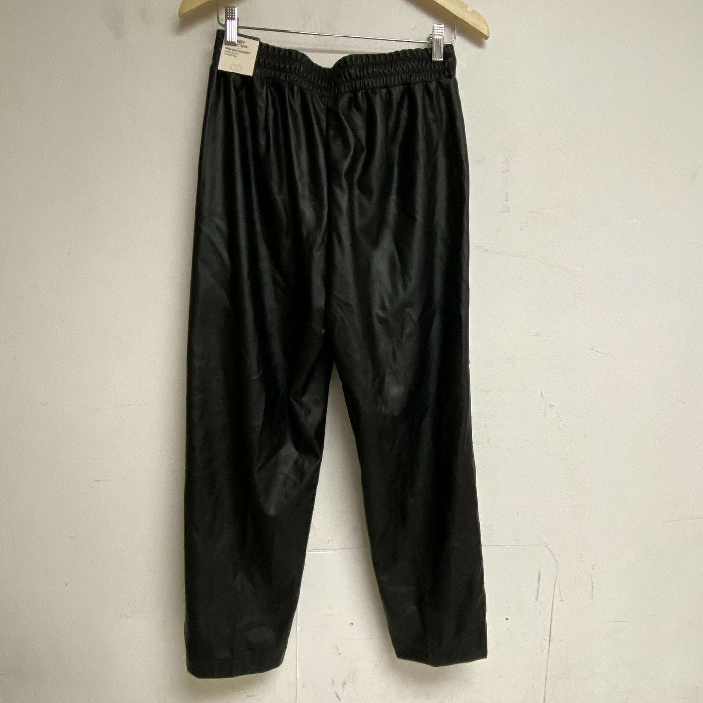 CALIA Womens Straight Leg Pintuck Pants Pure Black WAX32289 BRAND NEW