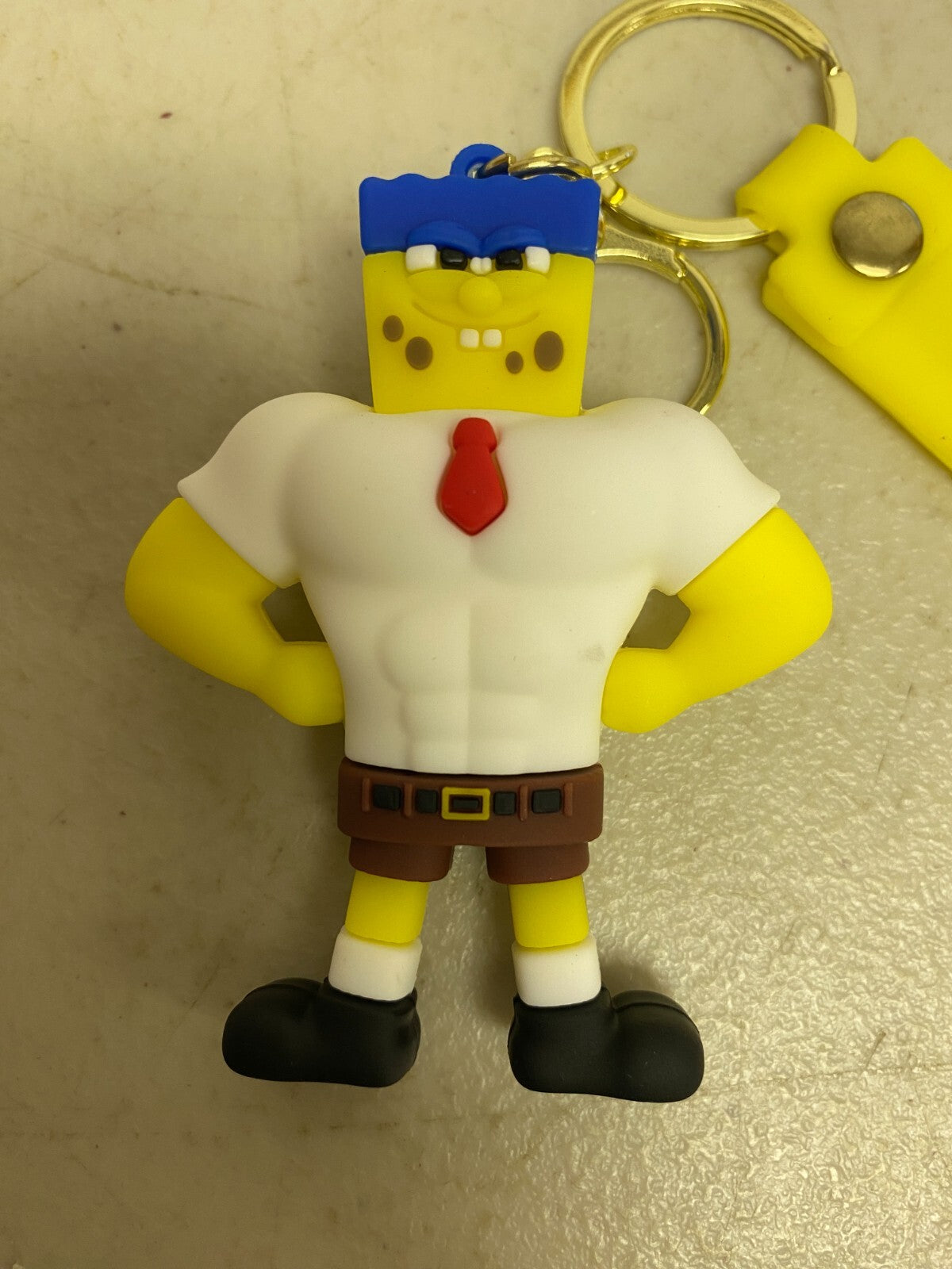 New Assorted Silicone SpongeBob SquarePants Keychain With SpongeBob Accessory