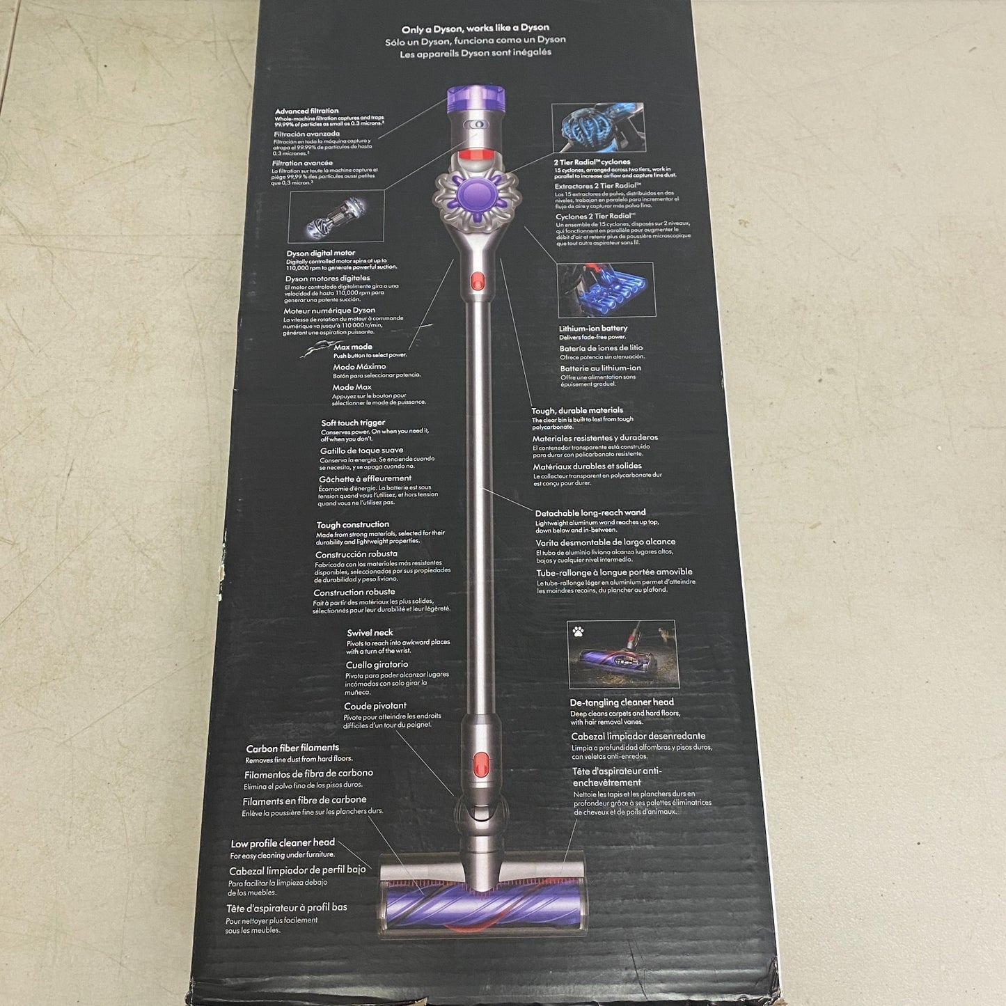 Dyson V8 Cordless Stick Vacuum Cleaner for Pet Hair Silver/Nickel 400473‑01