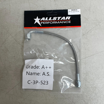 ALL STAR 12″ Braided Stainless Steel Brake Line Hose 3AN Straight End Universal