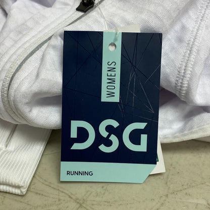 DSG Womens Run Grid Full Zip Pure White Jacket Solid Long Sleeve DAW21205
