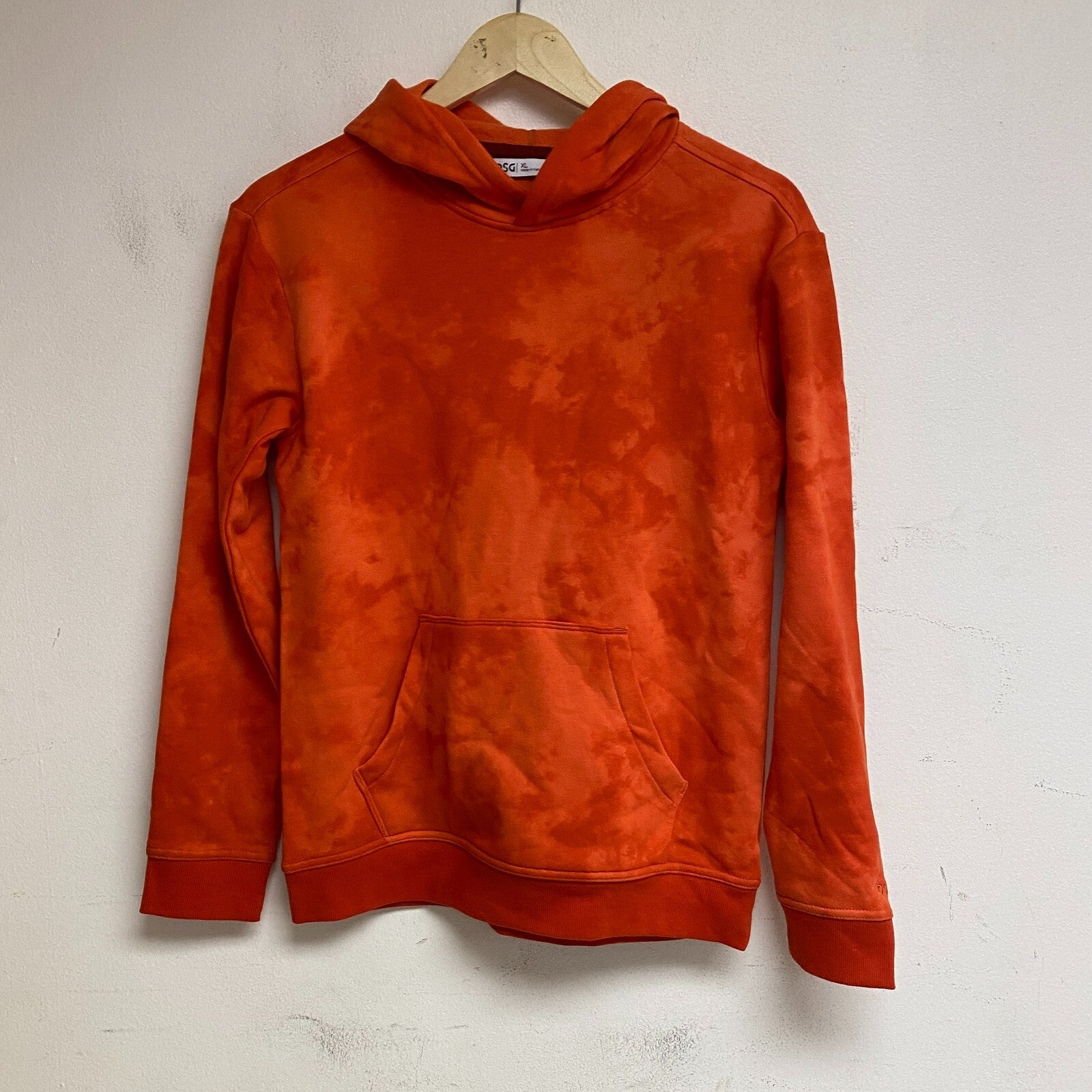 DSG Boys' Fleece Hoodie Subtle Dye Chili Spice Long Sleeve Solid DAB22400PRT