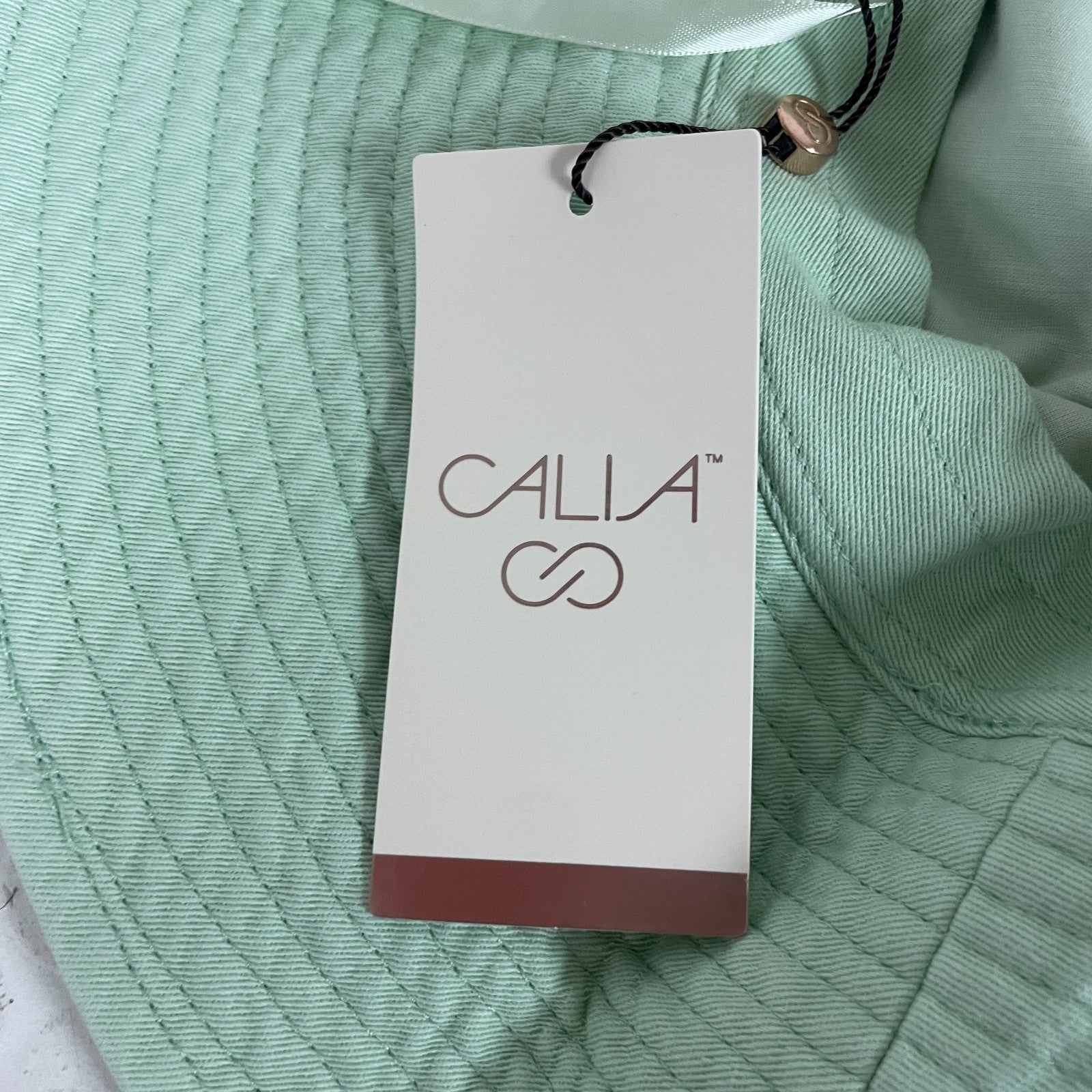 Calia Women’s Wide Brim Sun Hat Light Green CAC2304 NWT Adjustable Hat One Size